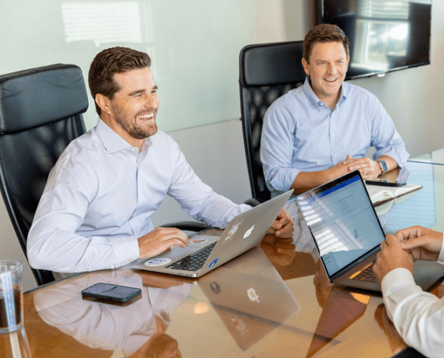 Sitting at meeting staggered stack background